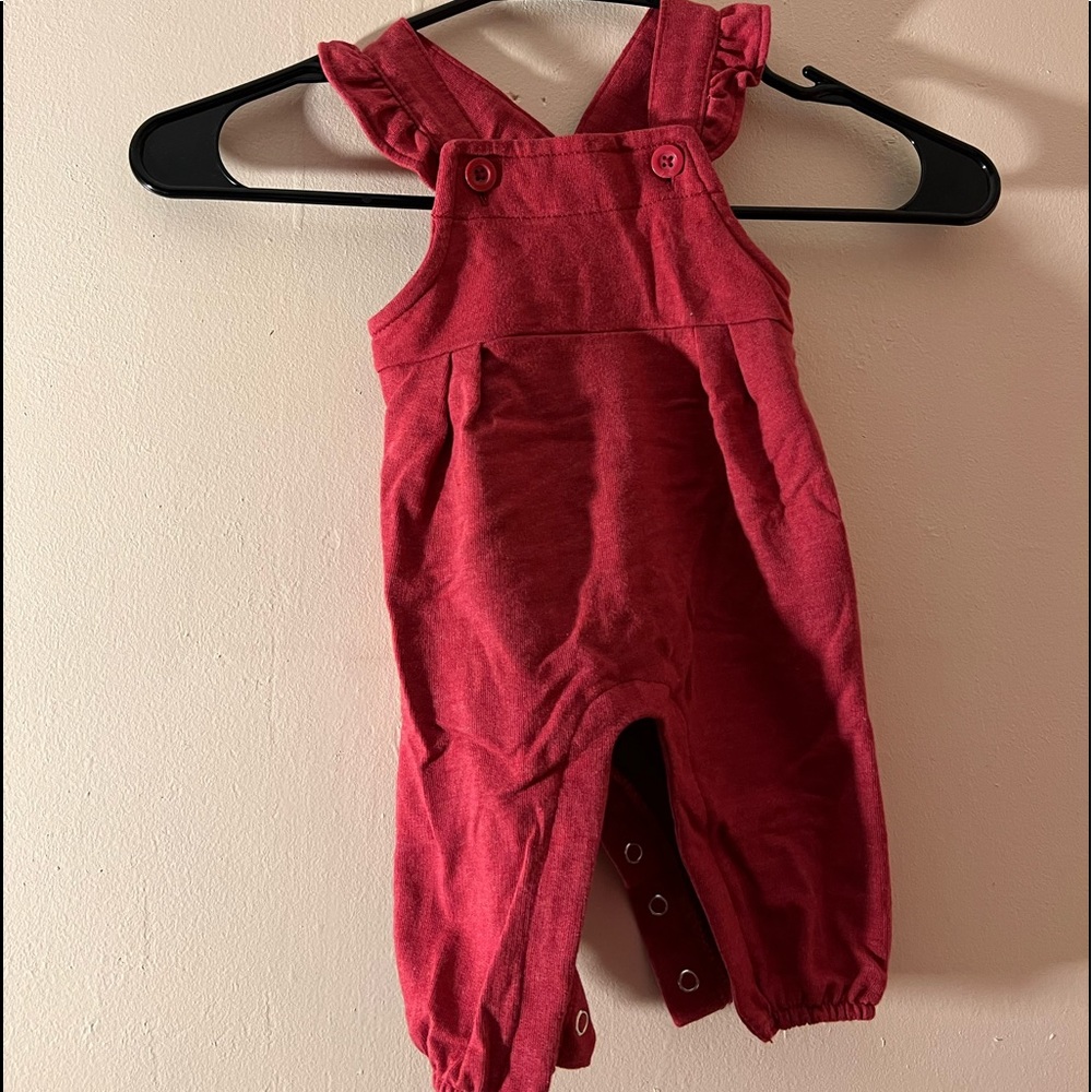 carters 3 month red overalls